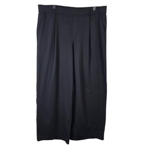Halara Black Wide Leg High Waist Pleated Dressy Pants Womens Size XL